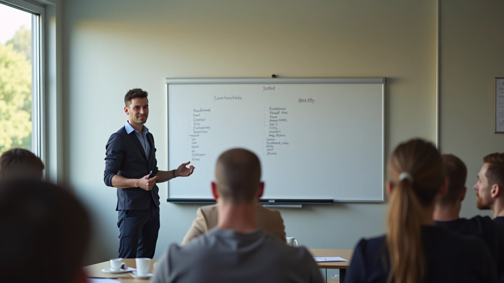 Enthousiaste docent tijdens Duitsles